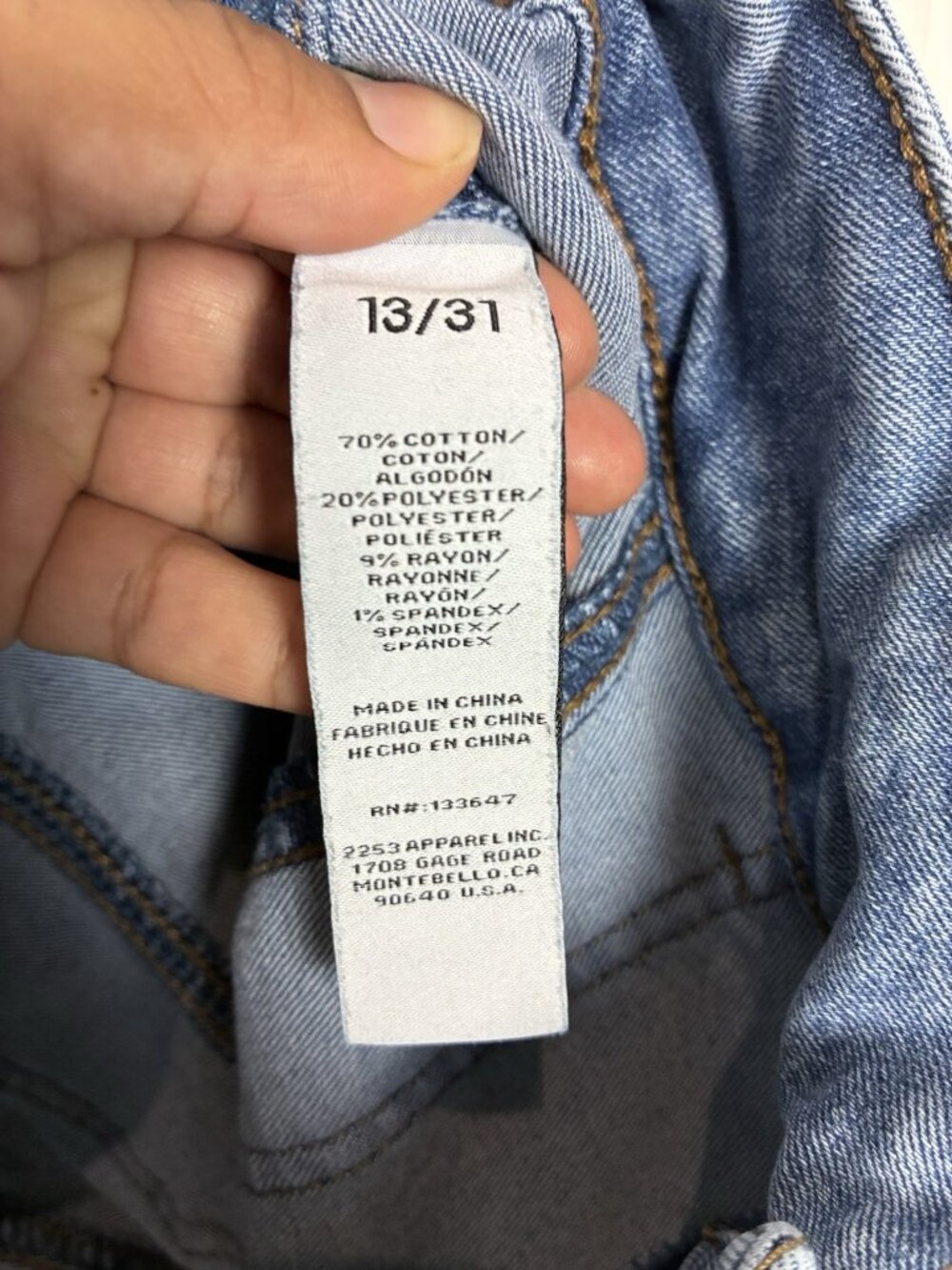 RE generation by Celebrity Pink Women’s 13/31 Blue Utility Bootcut Stretch Jeans - Picture 7 of 7